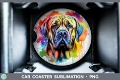 GorgeousRainbow Dog Car Coaster design.