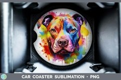 GorgeousRainbow Dog Car Coaster design.