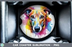 GorgeousRainbow Dog Car Coaster design.