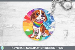 GorgeousRainbow Dogs Keychain design.