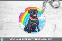 GorgeousRainbow Dogs Keychain design.