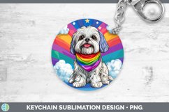 GorgeousRainbow Dogs Keychain design.