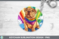 GorgeousRainbow Dogs Keychain design.