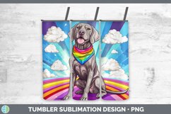 GorgeousRainbow Dogs Tumbler design.