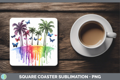 GorgeousRainbow Drips BS01 Square Coaster design.