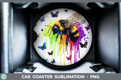 GorgeousRainbow Drips BS01 Car Coaster design.