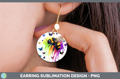 GorgeousRainbow Drips BS01 Round Earrings design.