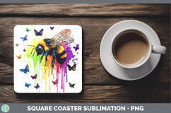 GorgeousRainbow Drips BS01 Square Coaster design.