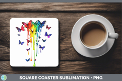 GorgeousRainbow Drips BS01 Square Coaster design.