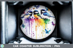 GorgeousRainbow Drips BS01 Car Coaster design.