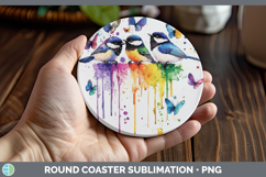 GorgeousRainbow Drips BS01 Round Coaster design.