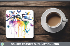 GorgeousRainbow Drips BS01 Square Coaster design.