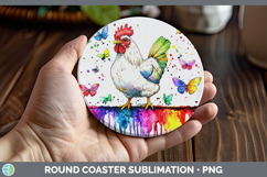 GorgeousRainbow Drips BS01 Round Coaster design.