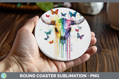 GorgeousRainbow Drips BS01 Round Coaster design.