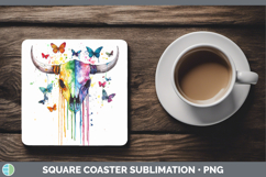 GorgeousRainbow Drips BS01 Square Coaster design.