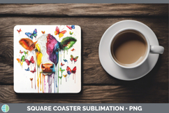 GorgeousRainbow Drips BS01 Square Coaster design.