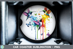 GorgeousRainbow Drips BS01 Car Coaster design.