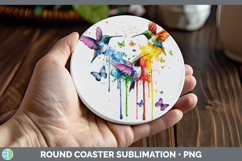 GorgeousRainbow Drips BS01 Round Coaster design.