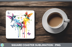 GorgeousRainbow Drips BS01 Square Coaster design.