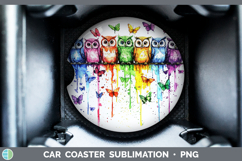 GorgeousRainbow Drips BS01 Car Coaster design.