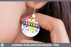 GorgeousRainbow Drips BS01 Round Earrings design.