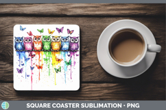 GorgeousRainbow Drips BS01 Square Coaster design.