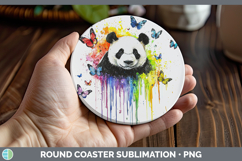 GorgeousRainbow Drips BS01 Round Coaster design.