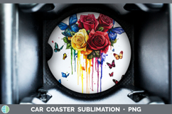 GorgeousRainbow Drips BS01 Car Coaster design.