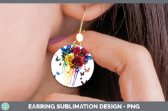 GorgeousRainbow Drips BS01 Round Earrings design.