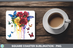 GorgeousRainbow Drips BS01 Square Coaster design.