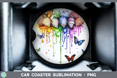 GorgeousRainbow Drips BS01 Car Coaster design.