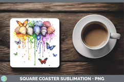 GorgeousRainbow Drips BS01 Square Coaster design.