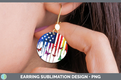 GorgeousRainbow Drips BS01 Round Earrings design.