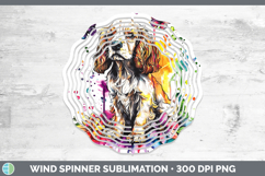 GorgeousRainbow Drips Wind Spinner design.