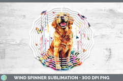 GorgeousRainbow Drips Wind Spinner design.
