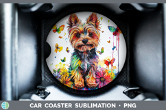 GorgeousRainbow Drips Car Coaster design.