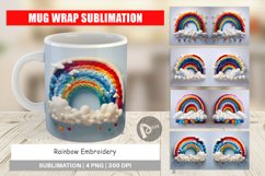 Mug Wrap Design Rainbow Embroidery Product Image 1