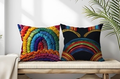 Rainbow Embroidery Pattern Digital Paper Product Image 2