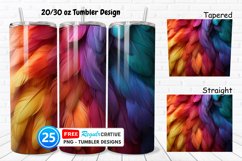 Rainbow Feathers 20/30oz Tumbler, BONUS 25 Tumbler Product Image 1