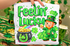 Feeling Lucky PNG, St Patrick's Day PNG, Lucky Day PNG Product Image 2