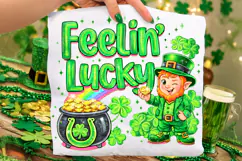 Feeling Lucky PNG, St Patrick's Day PNG, Lucky Day PNG Product Image 2