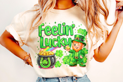 Feeling Lucky PNG, St Patrick's Day PNG, Lucky Day PNG Product Image 3