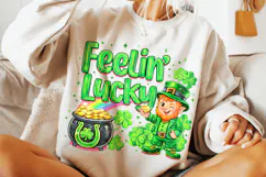 Feeling Lucky PNG, St Patrick's Day PNG, Lucky Day PNG Product Image 4