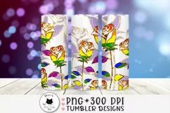 pride  tumbler design with roses