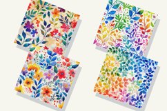 Rainbow Floral Digital Paper Bundle Product Image 2