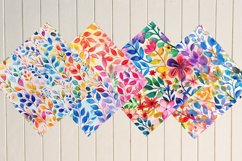 Rainbow Floral Digital Paper Bundle Product Image 3