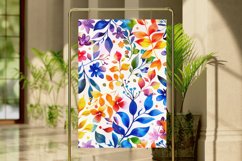 Rainbow Floral Digital Paper Bundle Product Image 4