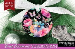 Rainbow Flowers Ornament PNG - Spring PNG Sublimation Product Image 1
