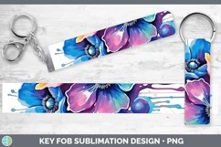 GorgeousRainbow Flowers Key Fob design.