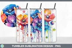 GorgeousRainbow Flowers Tumbler design.